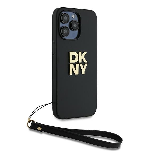 DKNY dėklas su dirželiu iPhone 14 Pro – juodas
