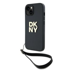 DKNY dėklas su riešo dirželiu iPhone 14/15/13 – juodas