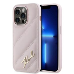 Karl Lagerfeld dėklas iPhone 14 Pro – rožinis