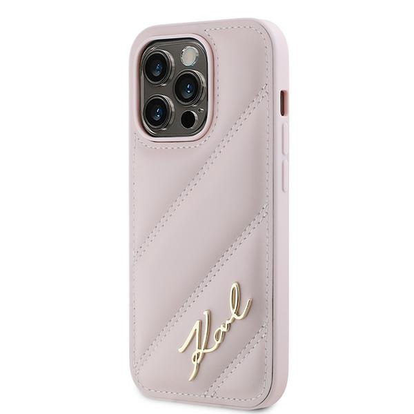 Karl Lagerfeld dėklas iPhone 14 Pro – rožinis