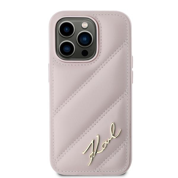 Karl Lagerfeld dėklas iPhone 14 Pro – rožinis