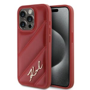 Karl Lagerfeld dėklas iPhone 15 Pro – raudonas