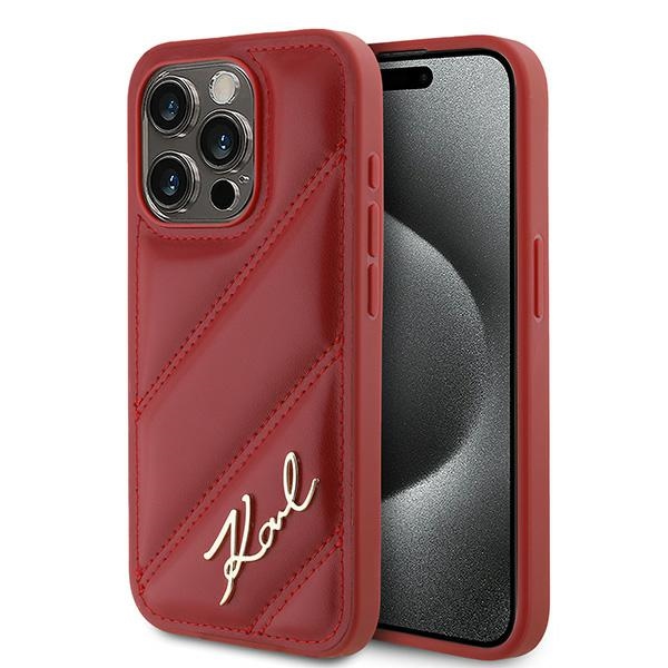 Karl Lagerfeld dėklas iPhone 15 Pro – raudonas