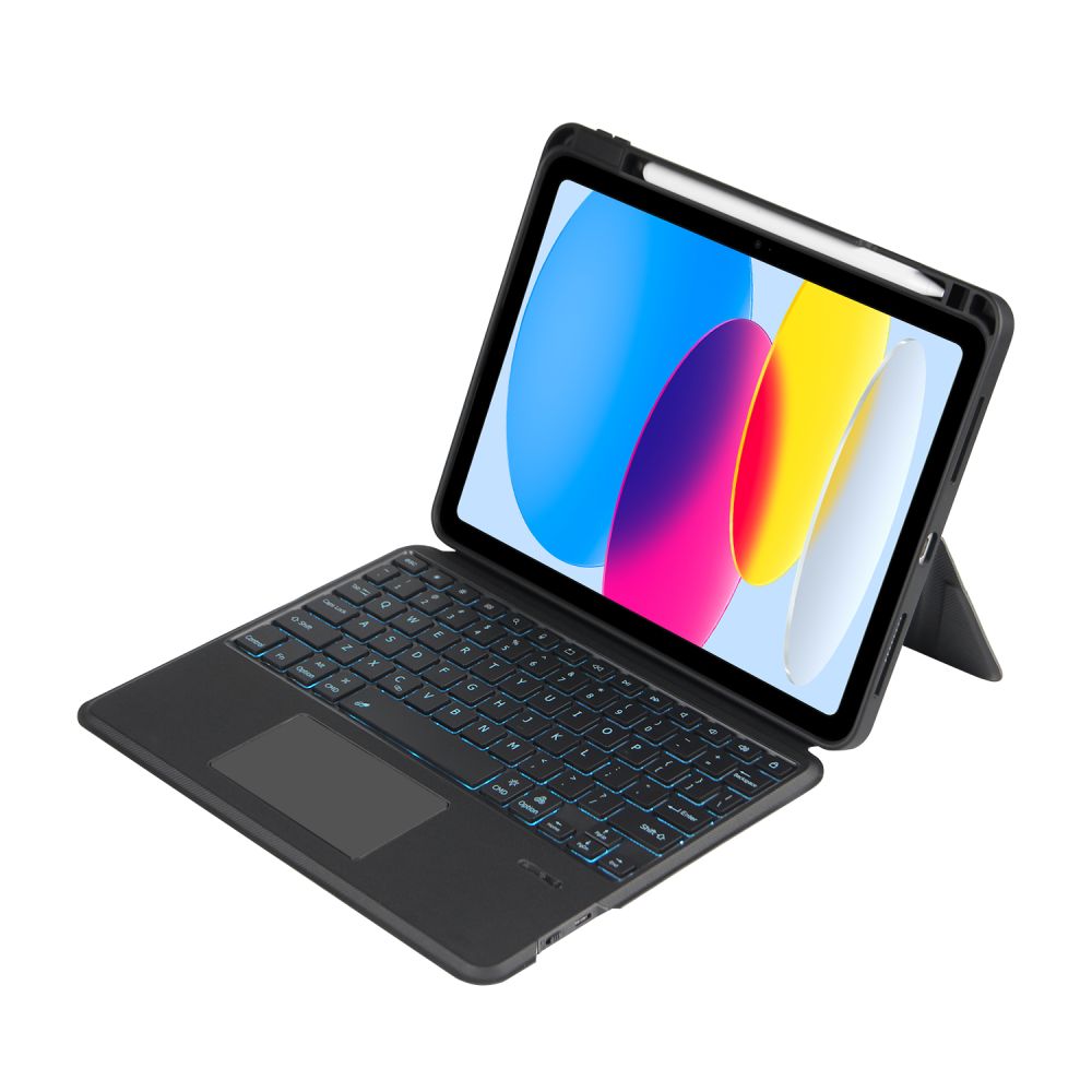 Dėklas su klaviatūra Tech-Protect SCmag Pen iPad 10.9 (2022) / 11 (2025), juodas