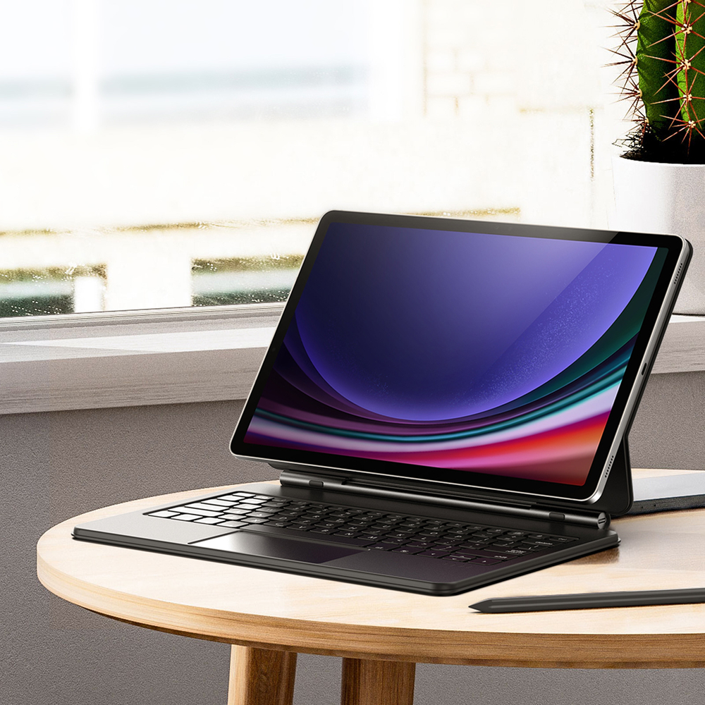 Dux Ducis klaviatūros dėklas Galaxy Tab S9+/S8+/S7+ – juodas