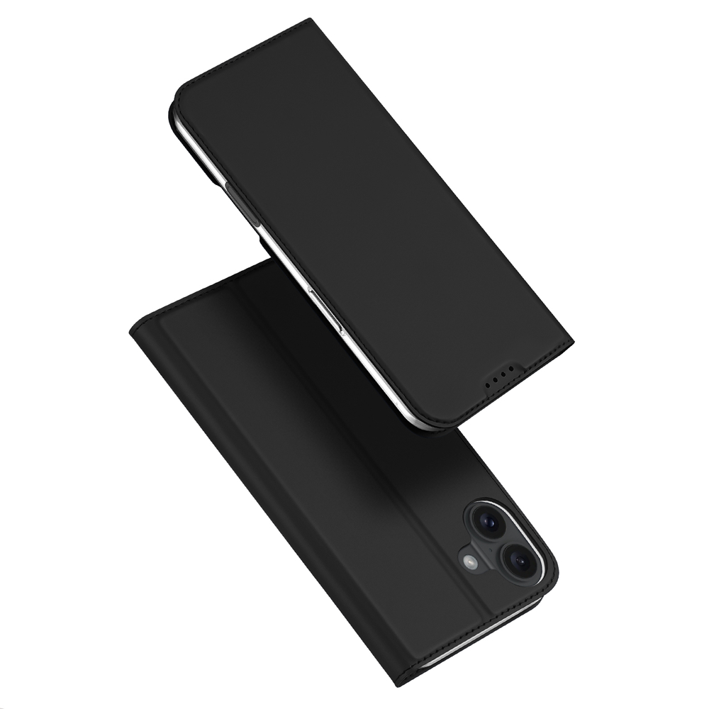 Dux Ducis Skin Pro dėklas iPhone 16 Plus – juodas, atverčiamas