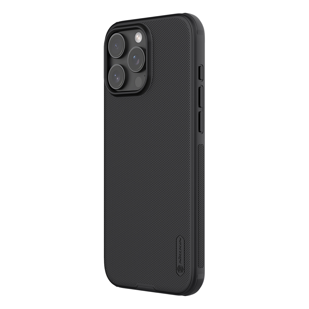 Nillkin Super Frosted Shield Pro dėklas iPhone 16 Pro – juodas