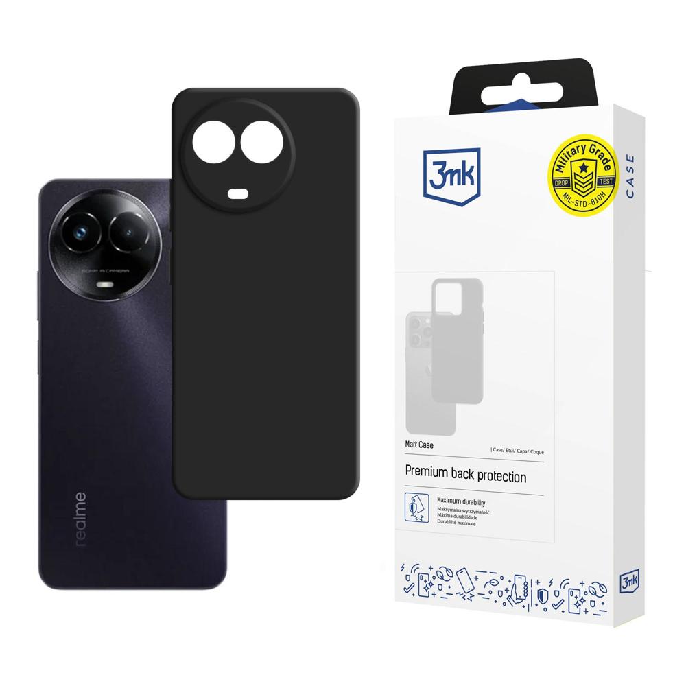 3mk matinis dėklas, skirtas Realme C67 5G – juodas