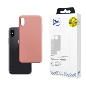 3mk matinis dėklas, skirtas iPhone X / XS – rožinis