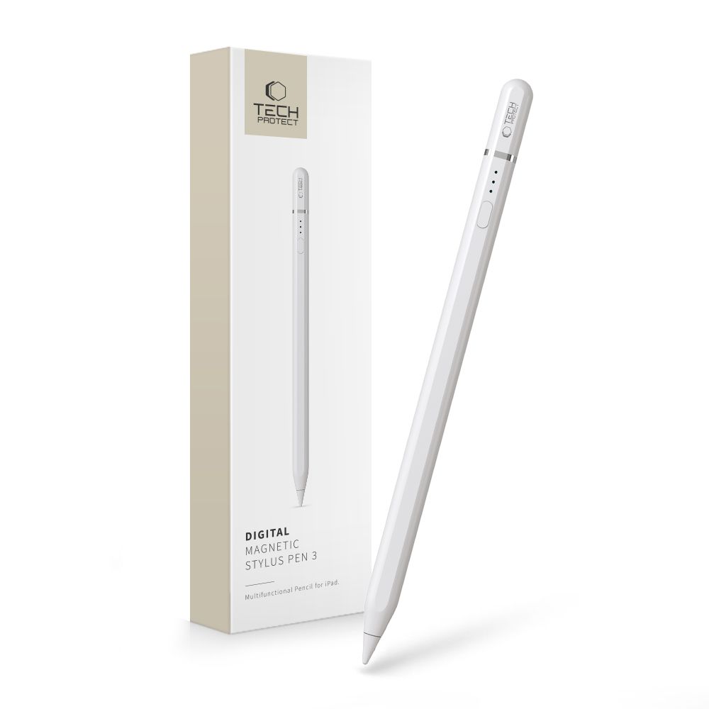 Jutiklinis rašiklis Tech-Protect Digital Magnetic Stylus Pen 3, iPad, baltas
