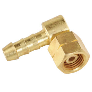 Adapterio kampinis jungtis 1/4'' KL skirta 8x15 mm dujų žarnelei prijungti