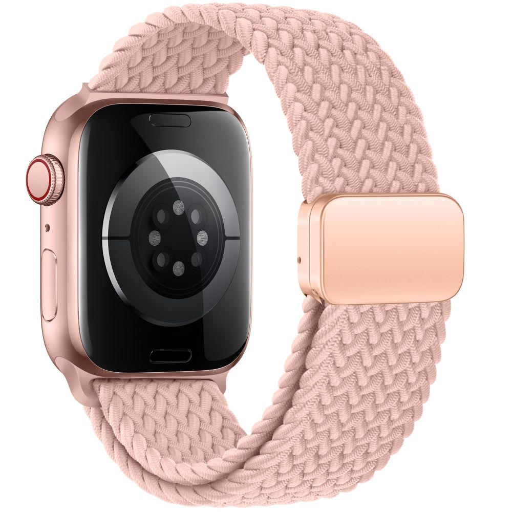 Dirželis Tech-Protect Nylonmag Apple Watch 8 / 9 / 10 / 11 / SE / Ultra (44 / 45 / 46 / 49 mm), blankiai rožinis