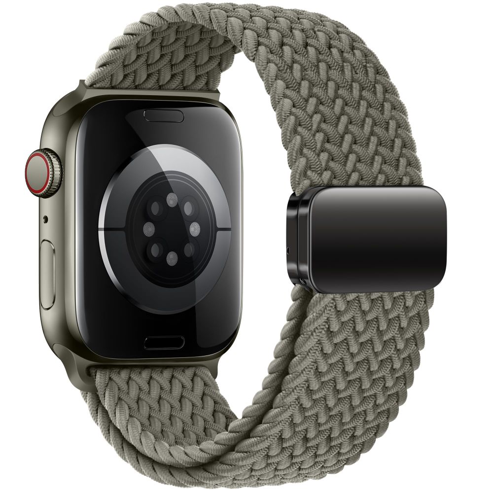 Dirželis Tech-Protect Nylonmag Apple Watch 8 / 9 / 10 / 11 / SE / Ultra (44 / 45 / 46 / 49 mm), alyvinis pilkas