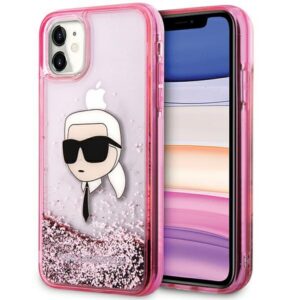 Karl Lagerfeld kietas dėklas iPhone 11/XR – rožinis