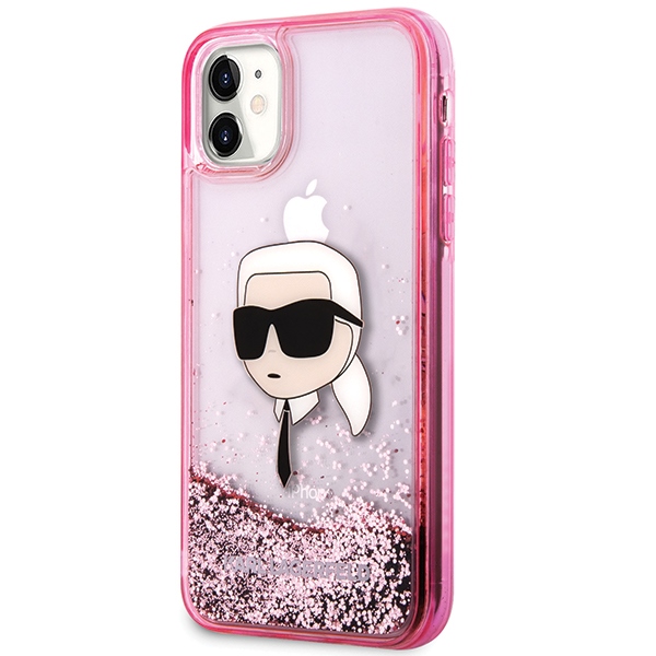 Karl Lagerfeld kietas dėklas iPhone 11/XR – rožinis