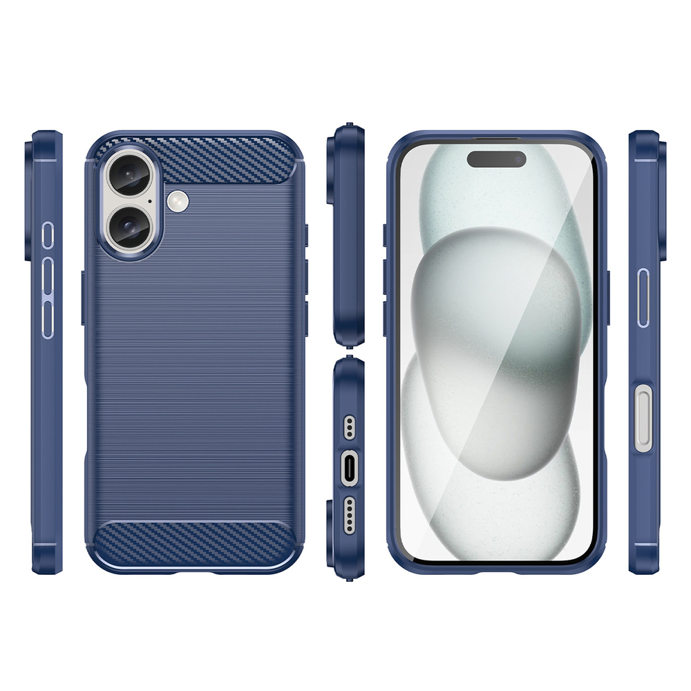 Silikoninis TPU dėklas iPhone 16 Plus – mėlynas