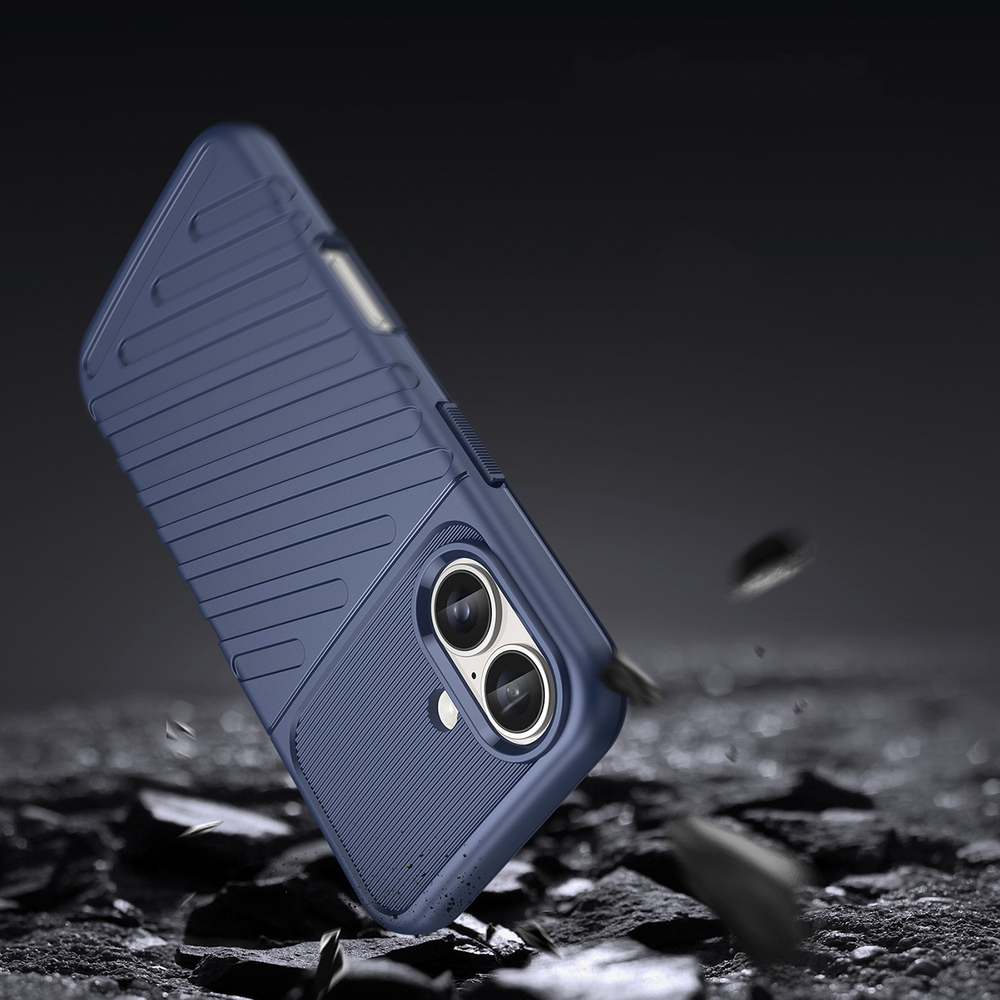 Thunder TPU dėklas iPhone 16 Plus – mėlynas