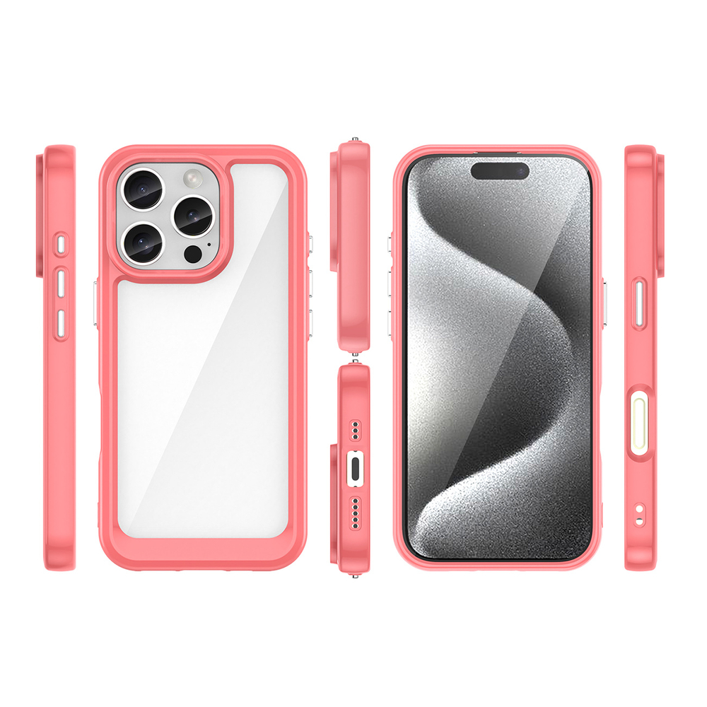 Outer Space dėklas iPhone 16 Pro – raudonas
