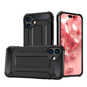 Hybrid Armor dėklas iPhone 16 – juodas