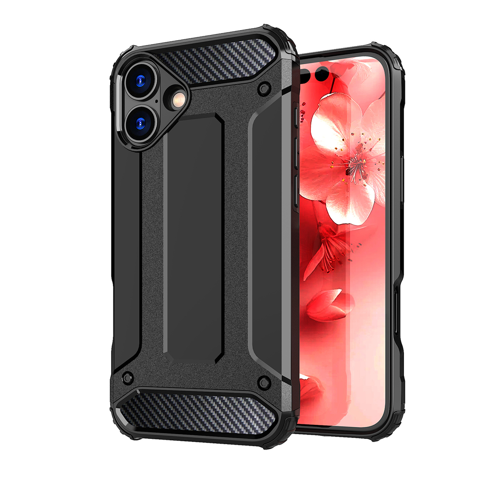 Hybrid Armor dėklas iPhone 16 – juodas