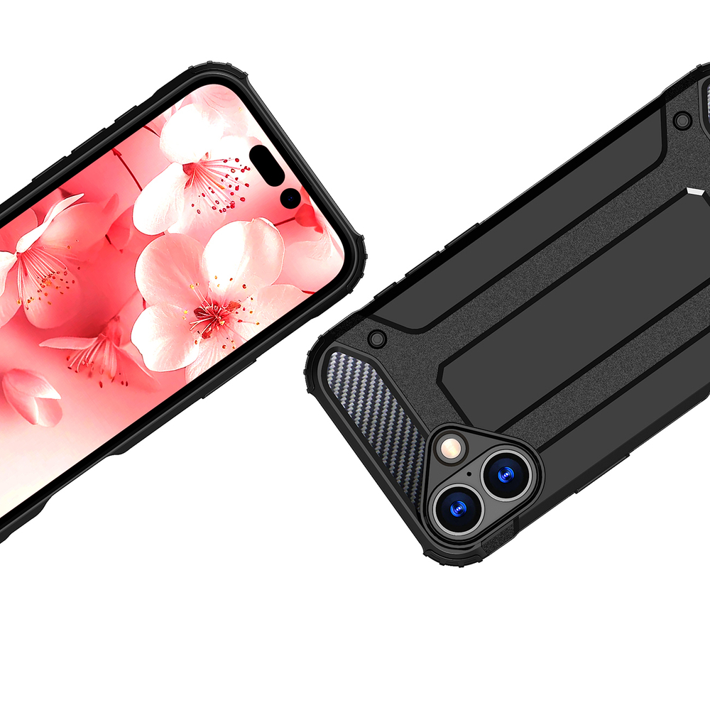 Hybrid Armor dėklas iPhone 16 – juodas