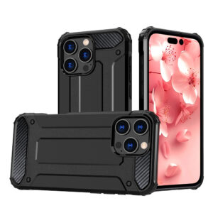 Hybrid Armor dėklas iPhone 16 Pro – juodas