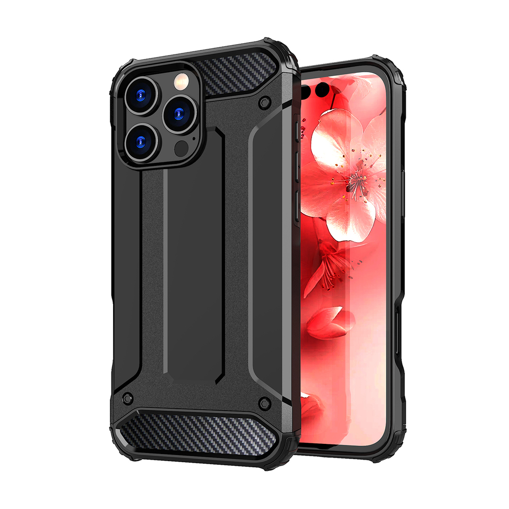 Hybrid Armor dėklas iPhone 16 Pro – juodas