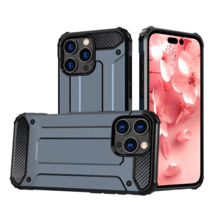 Hybrid Armor dėklas iPhone 16 Pro – mėlynas