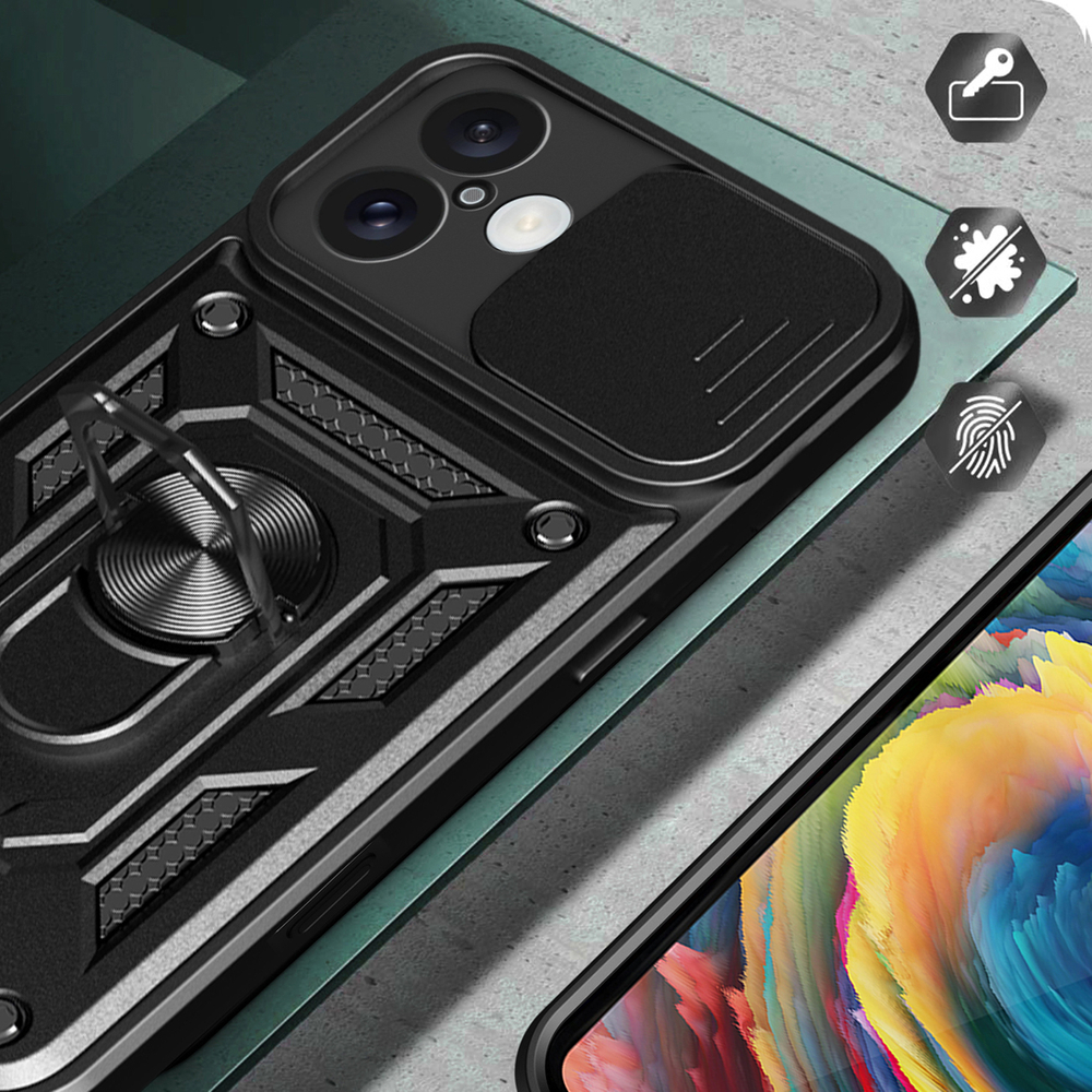 Hybrid Armor Camshield dėklas iPhone 16 Plus – mėlynas