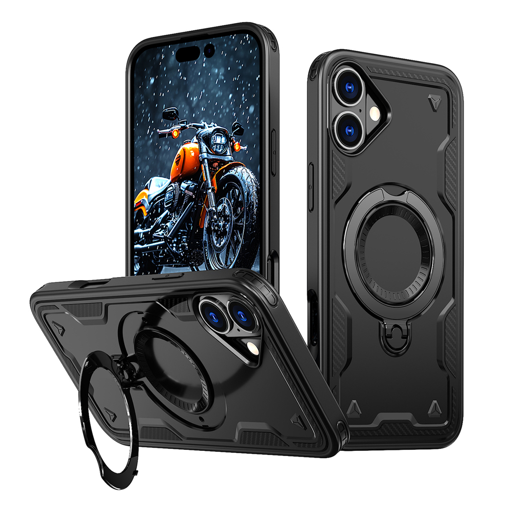 MagSafe dėklas iPhone 16 Plus Hybrid Armor Trendy – juodas