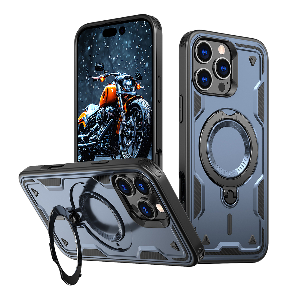 MagSafe dėklas iPhone 16 Pro – mėlynas, Hybrid Armor