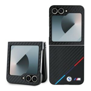 BMW Carbon Tricolor dėklas Samsung Galaxy Z Flip6 – juodas