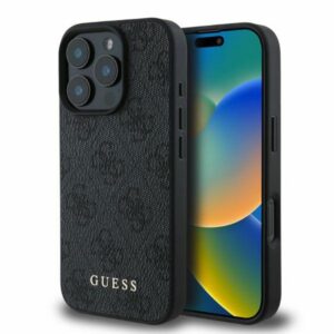 Guess 4G Classic iPhone 16 Pro dėklas - Juodas
