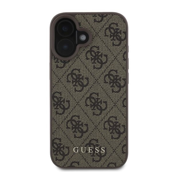 Guess 4G Classic iPhone 16 dėklas - Rudas