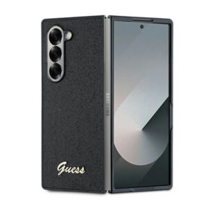 Guess 4G Glitter Script dėklas Galaxy Z Fold6 – juodas