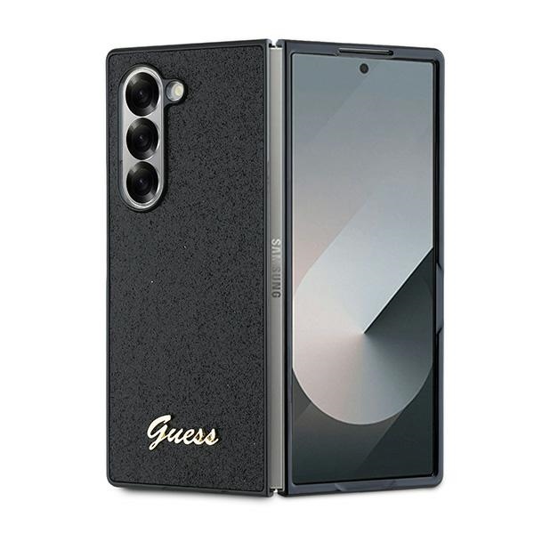 Guess 4G Glitter Script dėklas Galaxy Z Fold6 – juodas