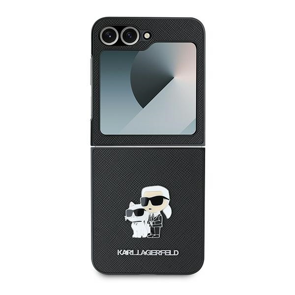 Karl Lagerfeld Saffiano dėklas Galaxy Z Flip6 – juodas