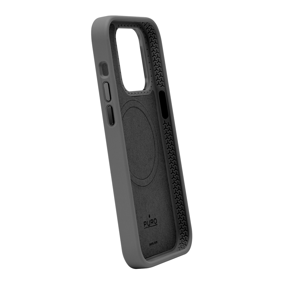 Puro Icon Mag Pro MagSafe Silikoninė dėžutė iPhone 15 Pro Max - Juoda