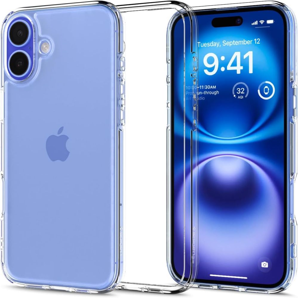 Dėklas Spigen Ultra Hybrid iPhone 16, skaidrus