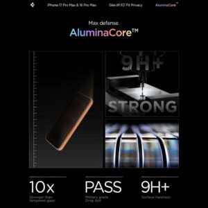 Apsauginis stiklas Spigen Glas.TR "EZ Fit AC" Privacy, 2 vnt., iPhone 16 Pro Max / 17 Pro Max
