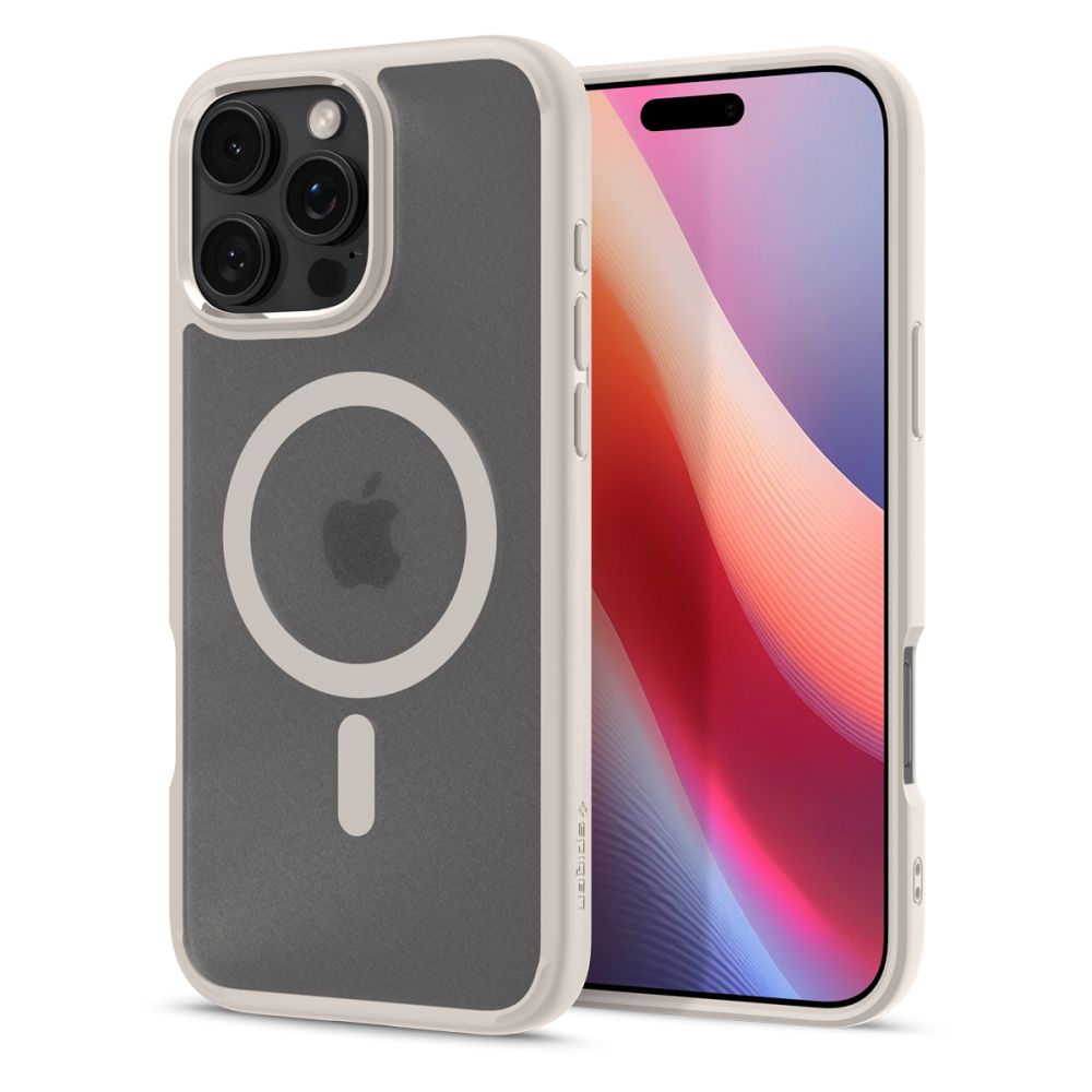 Dėklas Spigen Ultra Hybrid MagSafe iPhone 16 Pro Max, matinis natūralaus titano