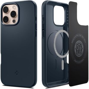 Dėklas Spigen Thin Fit Mag MagSafe iPhone 16 Pro Max, pilkas