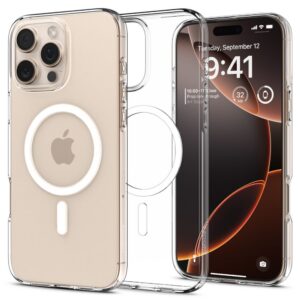 Dėklas Spigen Liquid Crystal Mag MagSafe iPhone 16 Pro Max, skaidrus