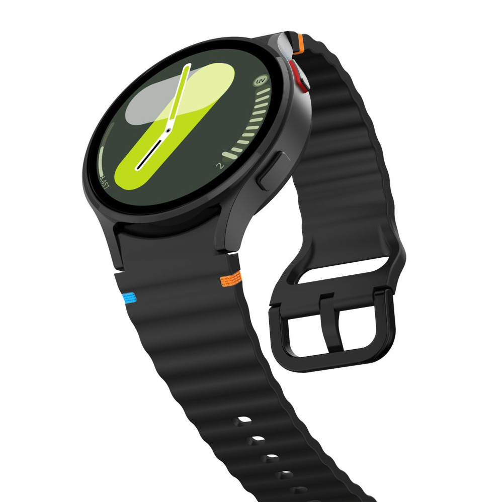 Dirželis Tech-Protect Silicone Sport Samsung Galaxy Watch 4/5/5 Pro/6/7/FE, juodas