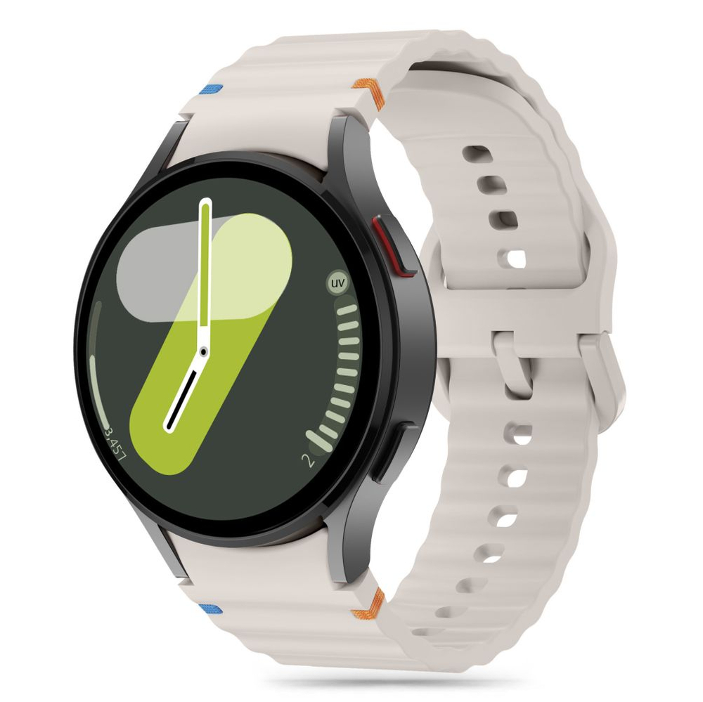 Dirželis Tech-Protect Silicone Sport Samsung Galaxy Watch 4/5/5 Pro/6/7/FE, šviesiai auksinis