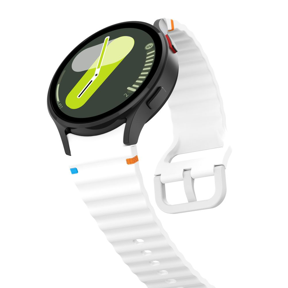 Dirželis Tech-Protect Silicone Sport Samsung Galaxy Watch 4 / 5 / 5 Pro / 6 / 7 / FE, baltas