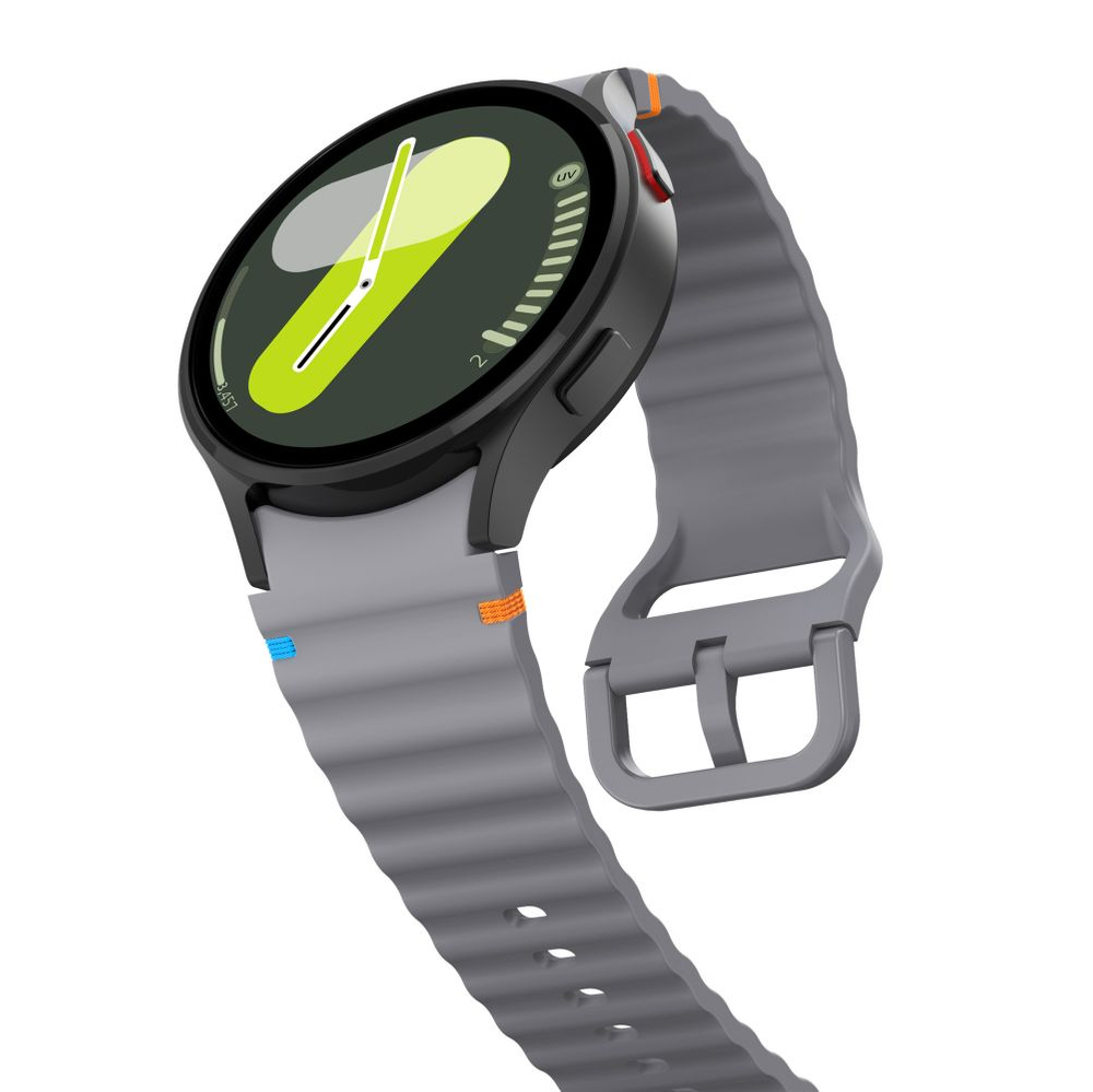 Dirželis Tech-Protect Silicone Sport Samsung Galaxy Watch 4 / 5 / 5 Pro / 6 / 7 / FE, pilkas