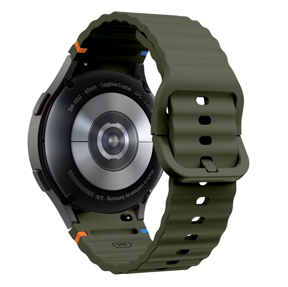 Dirželis Tech-Protect Silicone Sport Samsung Galaxy Watch 4 / 5 / 5 Pro / 6 / 7 / FE, žalias