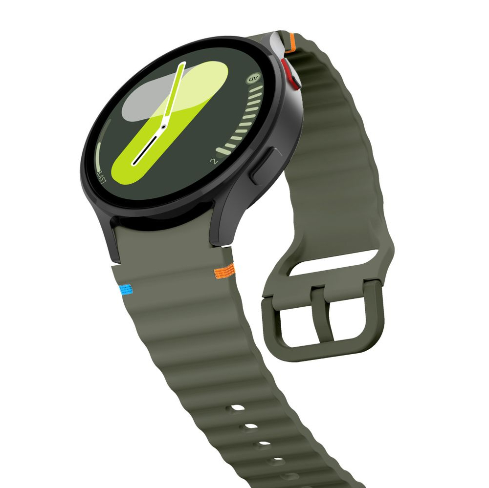 Dirželis Tech-Protect Silicone Sport Samsung Galaxy Watch 4 / 5 / 5 Pro / 6 / 7 / FE, žalias