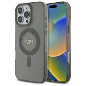 Guess MagSafe dėklas iPhone 16 Pro – juodas